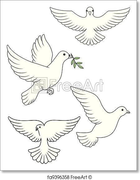 450x580 Free Art Print Of Dove Vector Freeart Fa9396358