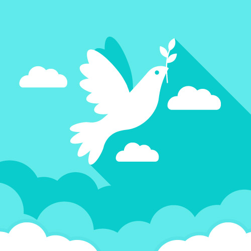 500x500 Peace Dove Free Vector Art