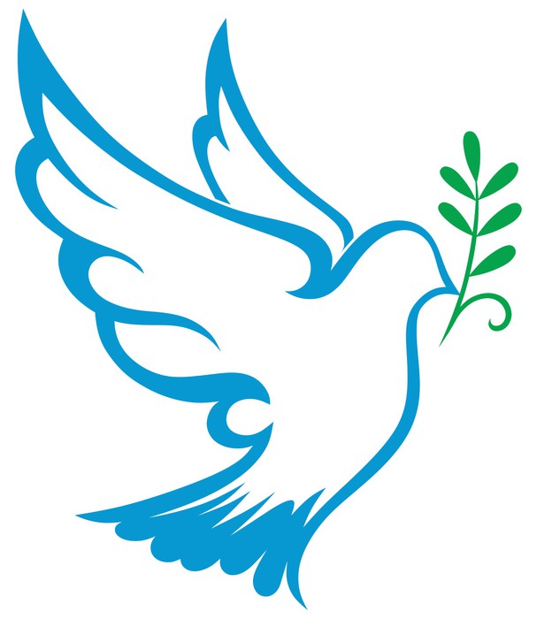 607x700 Vector Dove Symbol Wall Mural We Live To Change