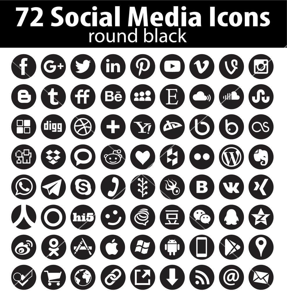 987x1024 Round Social Media Icons