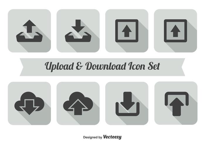700x490 Upload And Download Icon Set