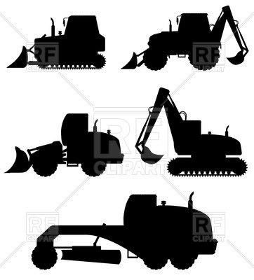 362x400 Silhouette Of Construction Work Machinery