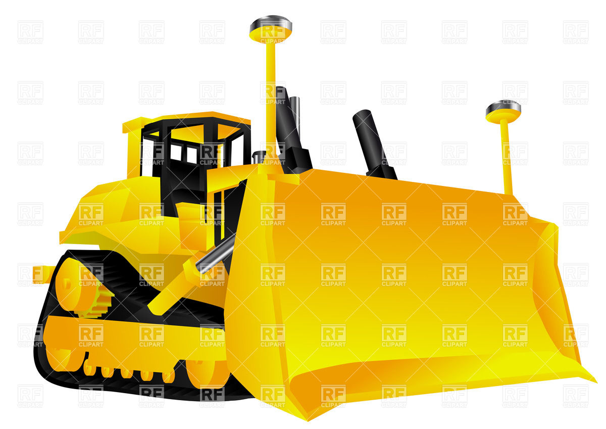 1200x849 Bulldozer Isolated On A White Background Vector Image Vector