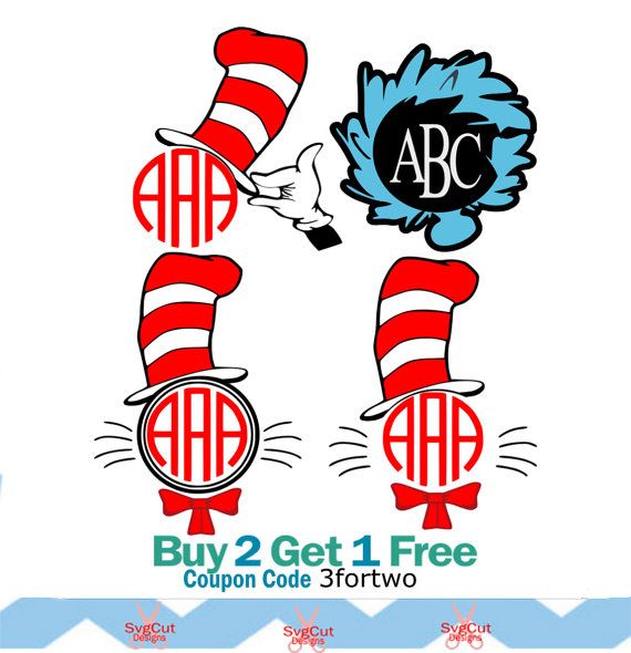 570x590 Cat In The Hat Svg, Dr Seuss, Monogram, Shirt Design, Svg Files