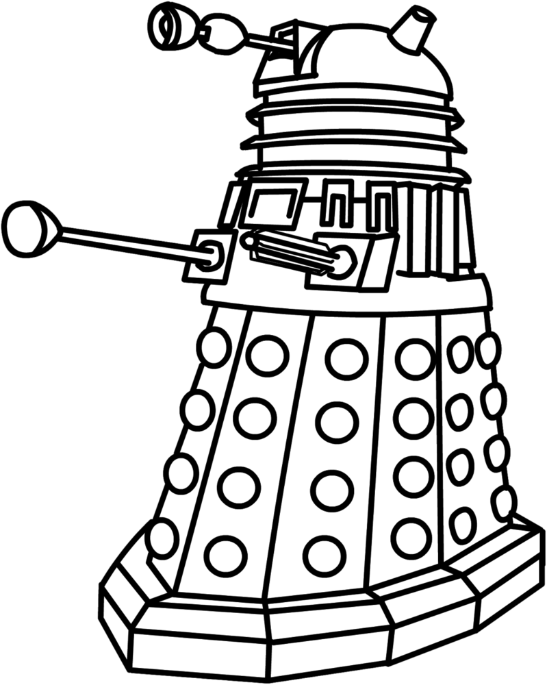 799x1000 Dalek Drawing Tardis Coloring Book Ninth Doctor
