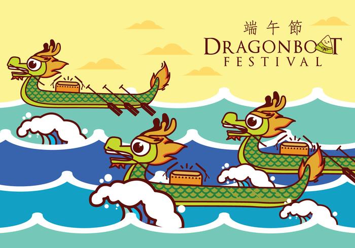 700x490 Dragon Boat Illustration