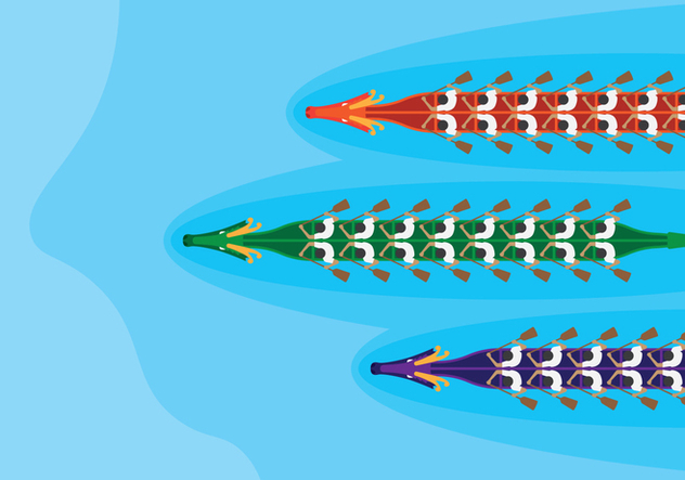 632x443 Dragon Boats Top View Racing Free Vector Download 425871 Cannypic