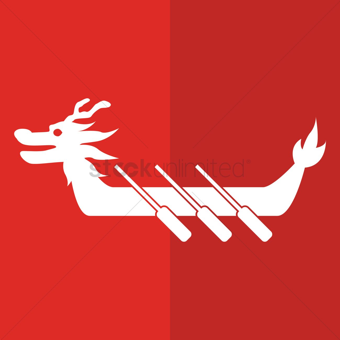 1300x1300 Dragon Boat Vector Image