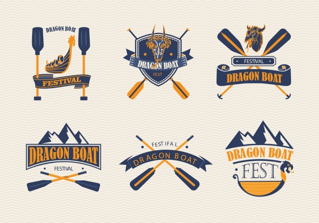 626x438 Dragon Boat Festival Logo Collection Vector Premium Download
