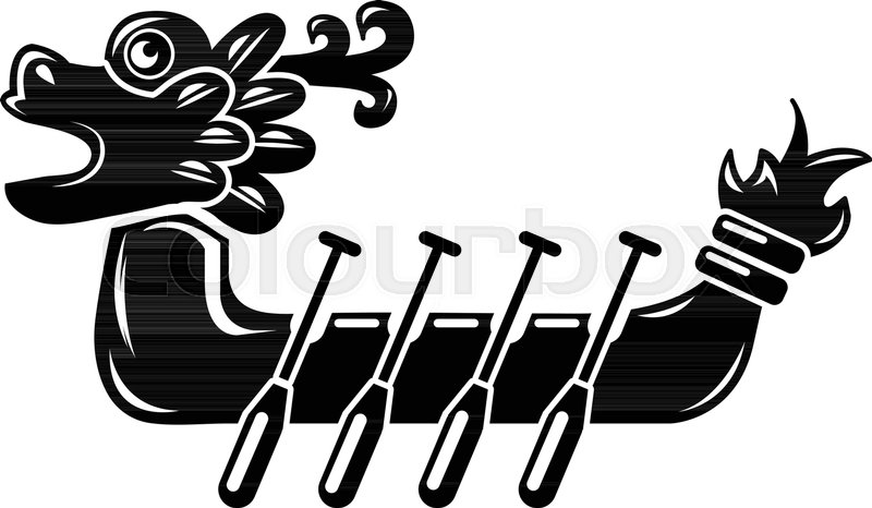 800x466 Dragon Boat Icon. Simple Illustration Of Dragon Boat Vector Icon