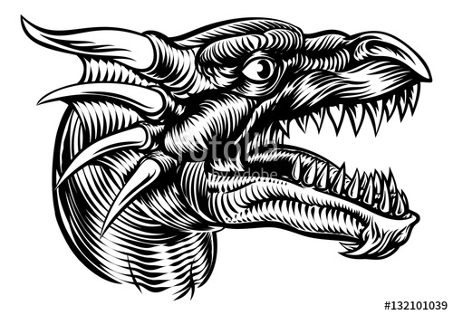 500x348 Dragon Head Design Stock Image And Royalty Free Vector Files On