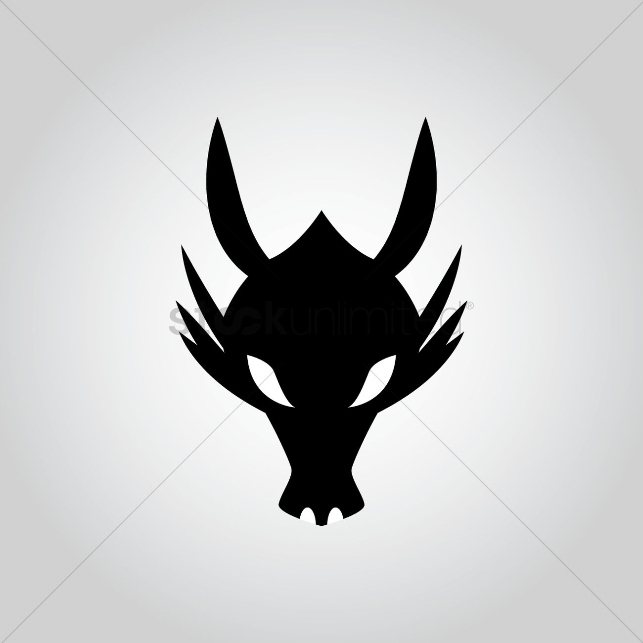 1300x1300 Dragon Head Vector Image