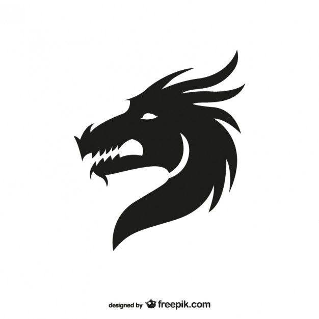 626x626 Dragon Head Silhouette Vector Free Download