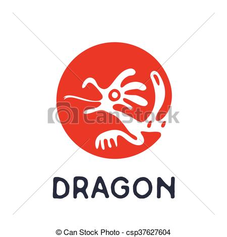 450x470 Dragon Logo, Vector Illustration. Dragon Or Lizard Logo, Vector