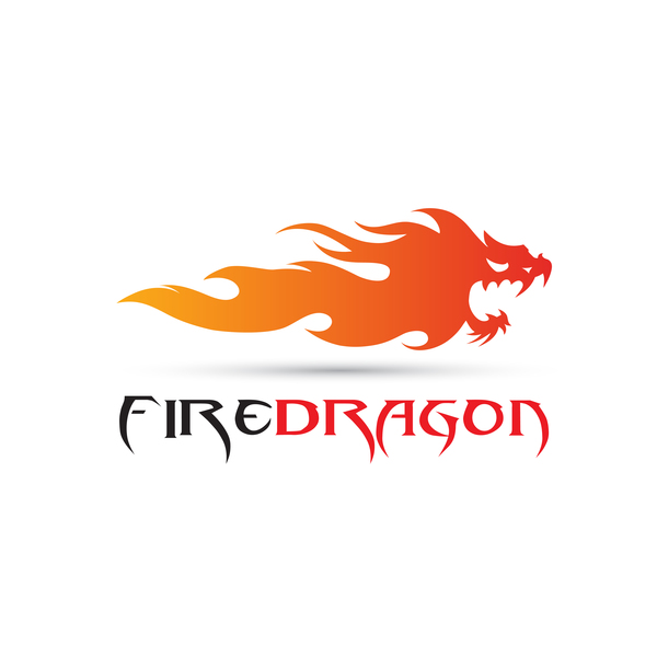 600x600 Fire Dragon Logo Vector Free Download
