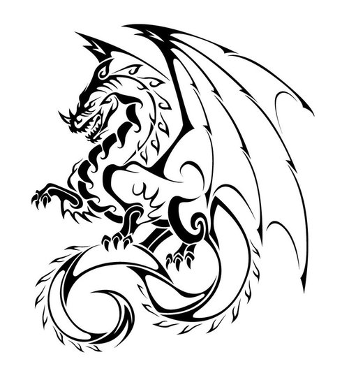 Dragon Tattoo Vector at GetDrawings | Free download