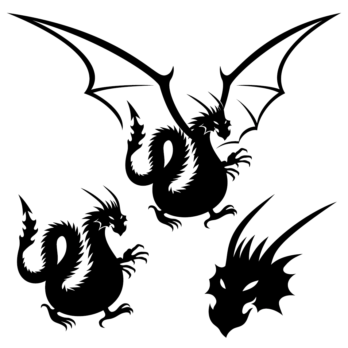 1134x1134 Dragon Tattoo Element Vector Material Free Download