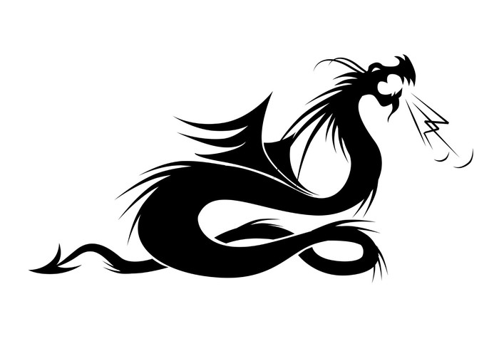 700x479 Dragon Tattoo Vector Illustration For Your Design Sticker Pixers