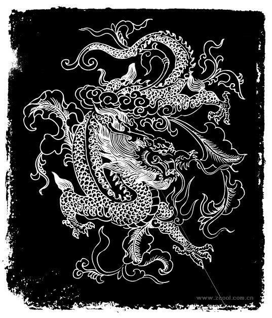 537x627 Free Chinese Dragon Vector Sketch Material Psd Files, Vectors