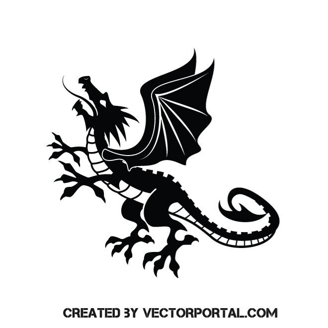 660x660 Black Dragon Vector Graphics