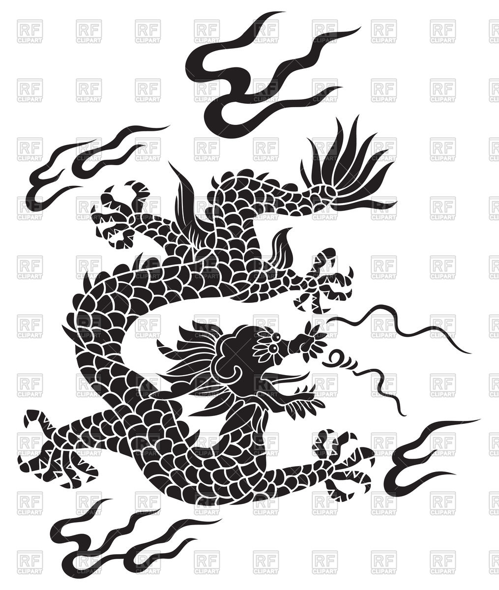 1015x1200 Traditional Chinese Dragon Vector Image Vector Artwork Of Plants