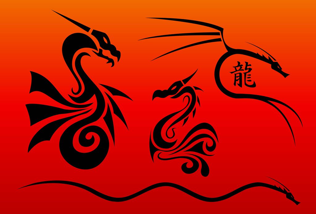 1024x695 Chinese Dragons Vectors Vector Art Amp Graphics