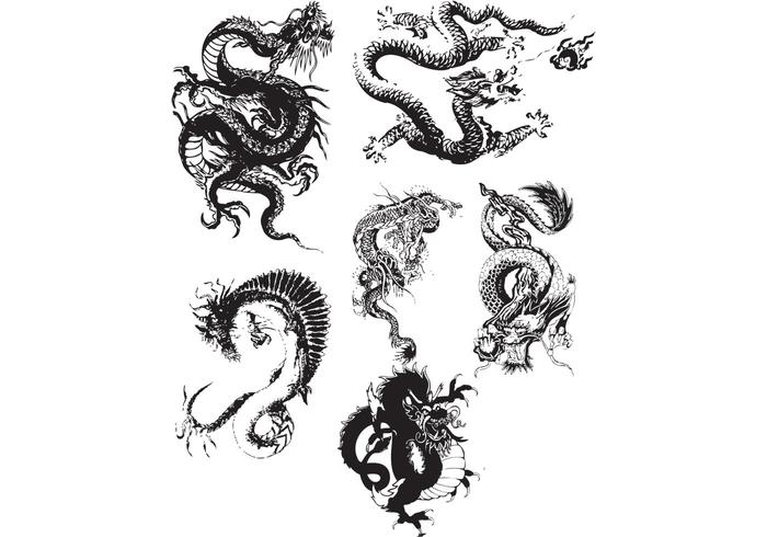 700x490 Free Dragons Vectors