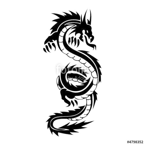 500x500 Dragon Vector Tatoo Stock Image And Royalty Free Vector Files On