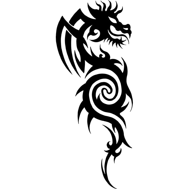660x660 Black Dragon Vector Clip Art