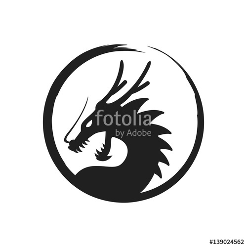 500x500 Dragon Logo, Dragon Vector, Gold, Silhouette Stock Image And