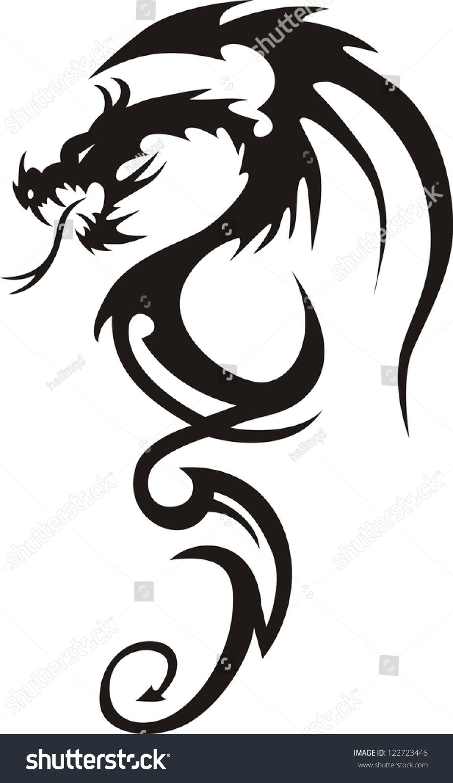 926x1600 Tattoo Dragon Vector Illustration