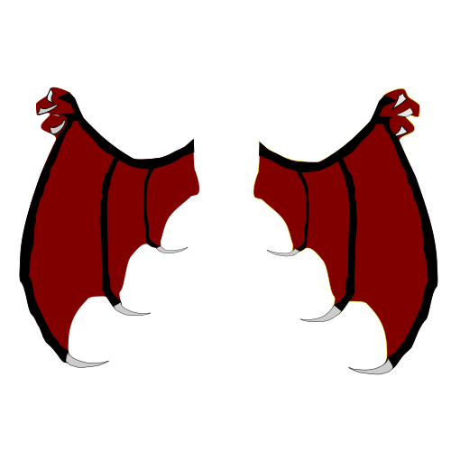 500x500 Dragon Wings Vector Stock Red 1 By Crematia18