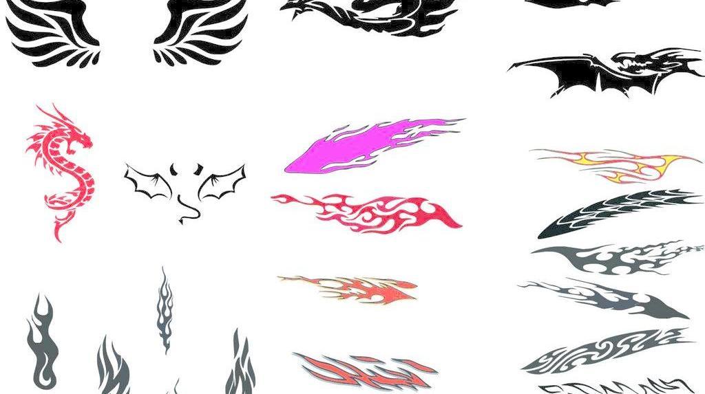 1024x573 Dragon Wings Vector Demon Sticker Pictures Free Download Cdr Files