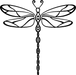 150x149 Dragonfly Vector Tribal Style Clip Arts, Free Clip Art