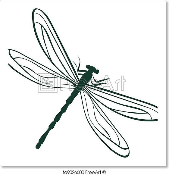 561x581 Free Art Print Of Abstract Dragonfly Vector Illustration. Abstract