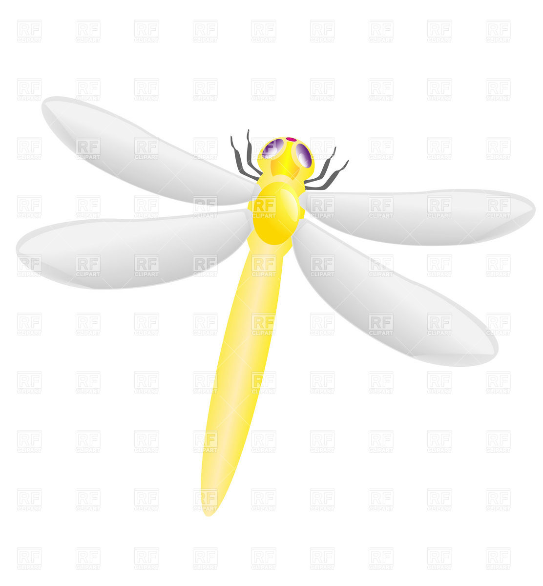 1112x1200 Yellow Dragonfly Vector Image Vector Artwork Of Plants And