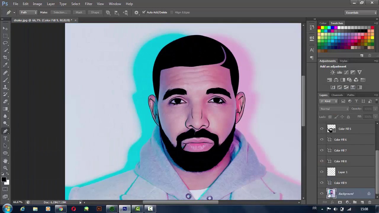 1280x720 Vector Art Photoshop Cs6 Tutoriel Line Art (Drake)
