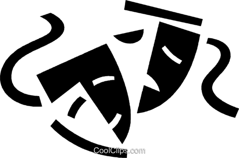 480x319 Comedy And Drama Masks Royalty Free Vector Clip Art Illustration