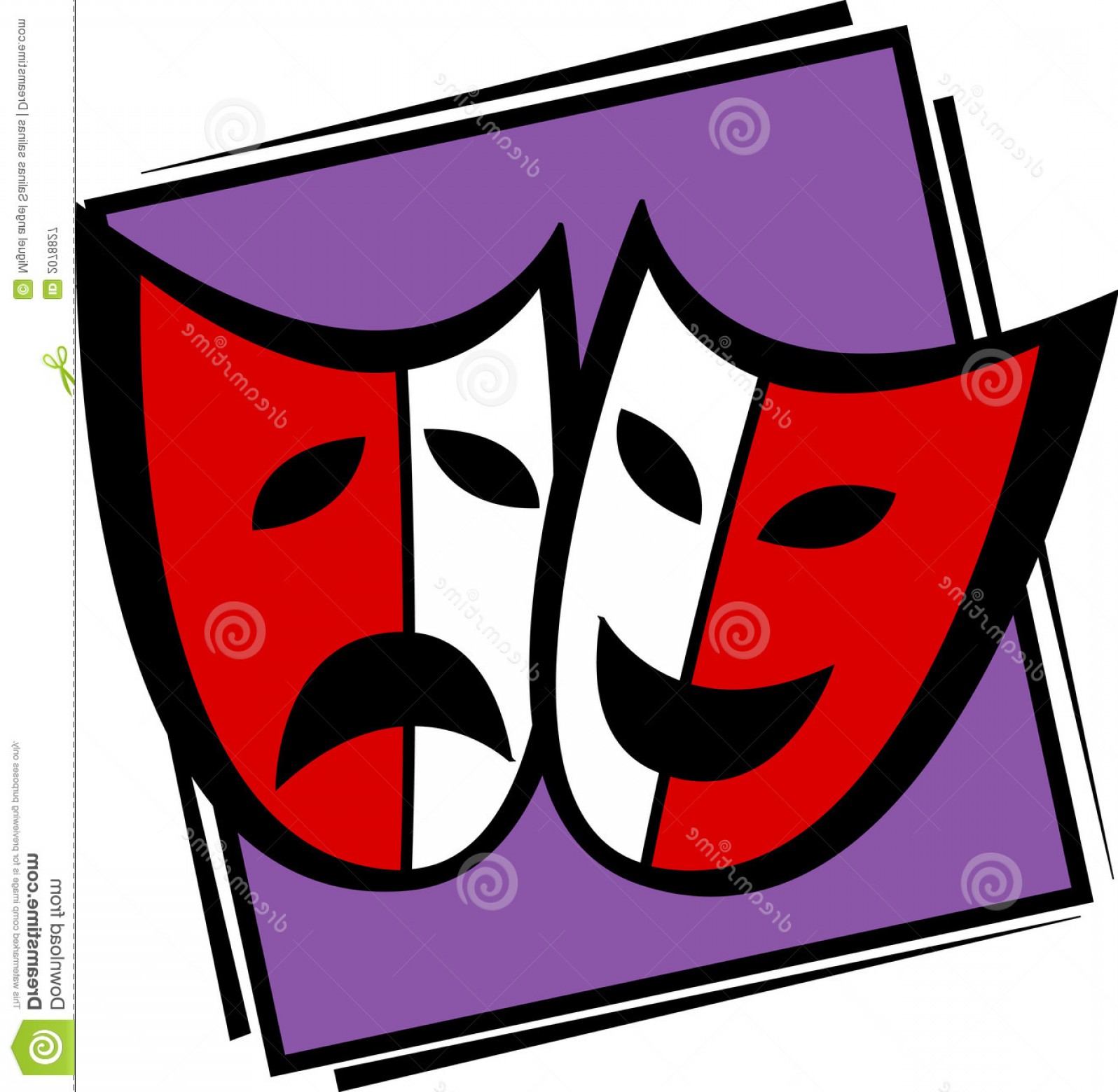 1596x1560 Royalty Free Stock Photography Theater Drama Masks Vector