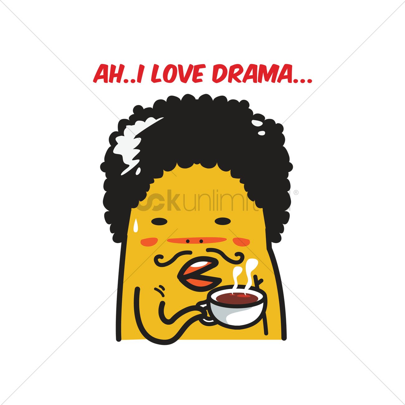 1300x1300 Cartoon Character Loves Drama Vector Image