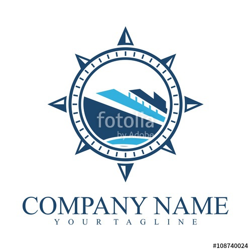 500x500 Abstract Ship Logo In Circle Compass Stock Image And Royalty Free