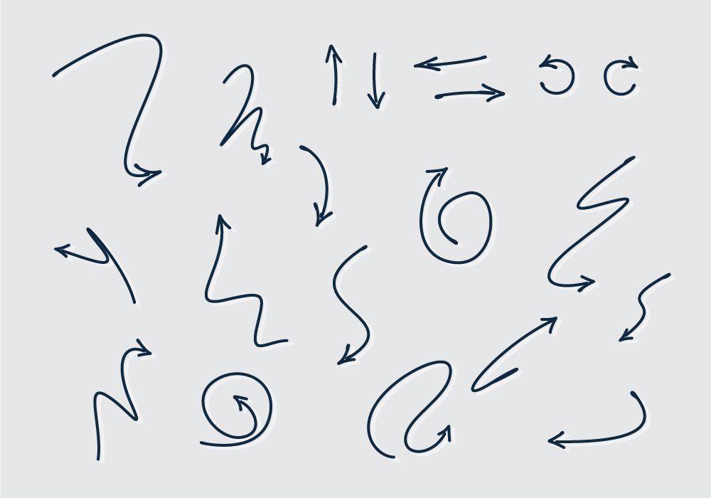 1000x700 Hand Drawn Arrows Graphic Things