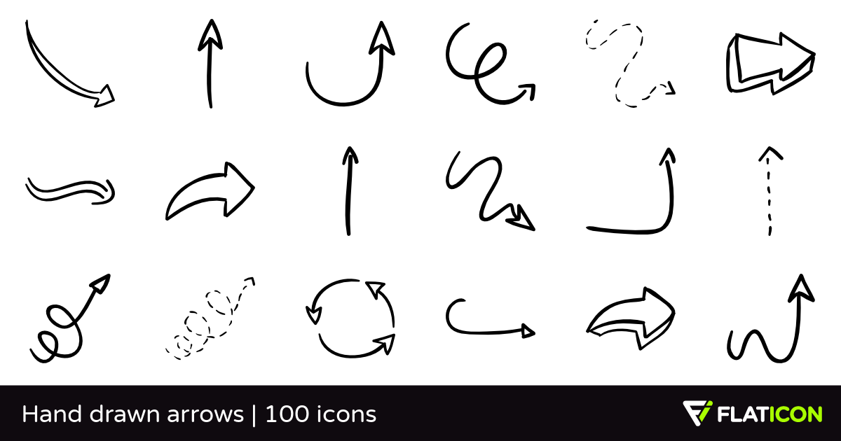 1200x630 Hand Drawn Arrows 100 Free Icons (Svg, Eps, Psd, Png Files)