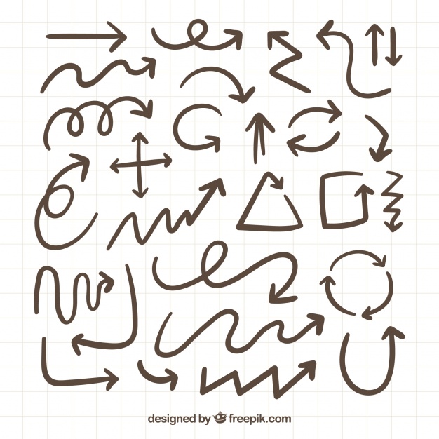 626x626 Collection Of Hand Drawn Arrows Vector Free Download