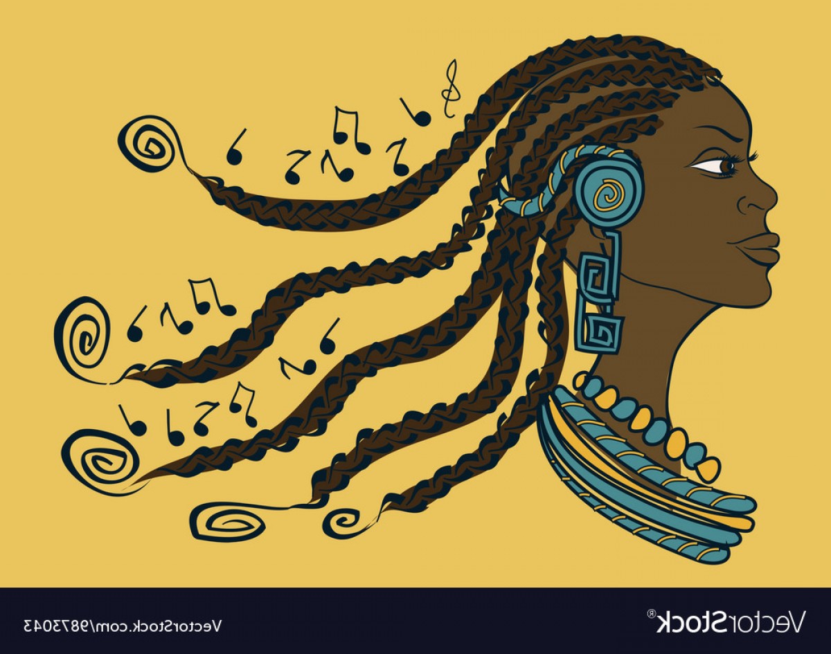 1200x945 Portrait Of African Girl With Dreadlocks Vector Shopatcloth