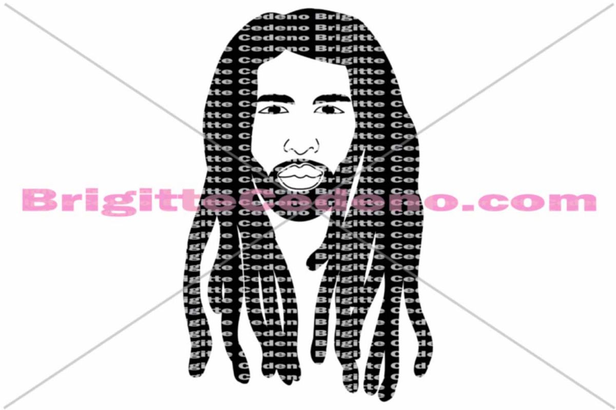 1200x800 Rohan With A Beard, Mustache And Goatee And Long Dreadlocks Vector