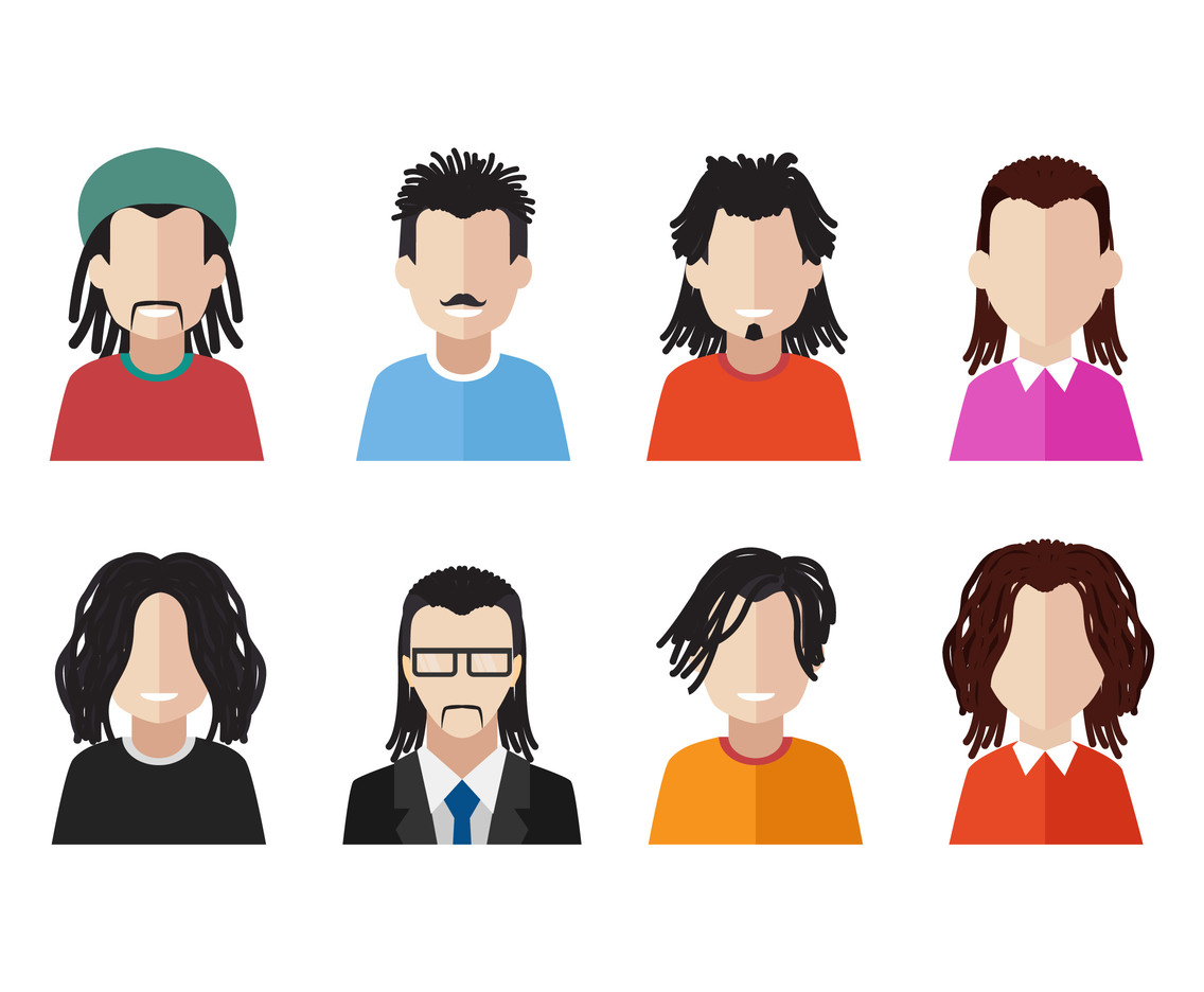 1136x936 Vector Avatars With Dreadlocks Vector Art Amp Graphics