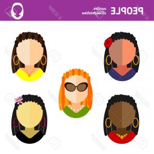 300x300 Woman With Dreadlocks Vector Pack Arenawp