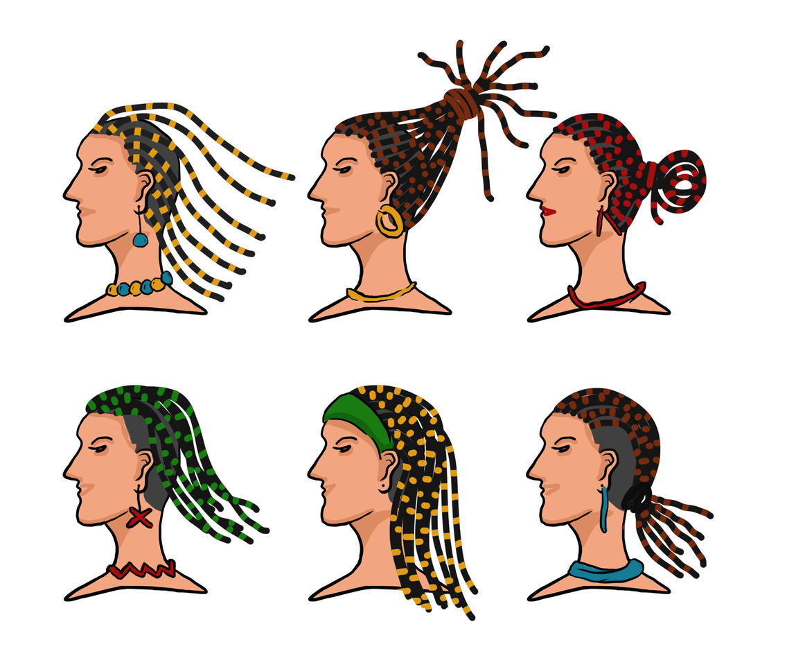 1136x936 Woman With Dreadlocks Vector Pack Vector Art Amp Graphics