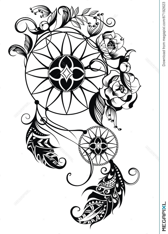 576x800 Indian Dream Catcher Vector Illustration 67192623
